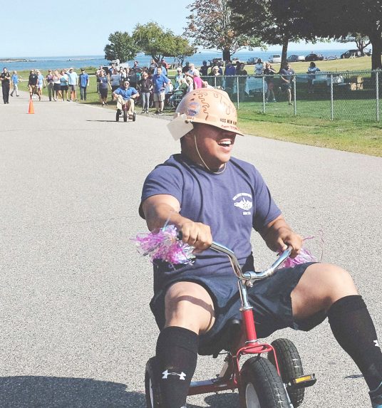 Tricycle relay race for Alzheimer's Association